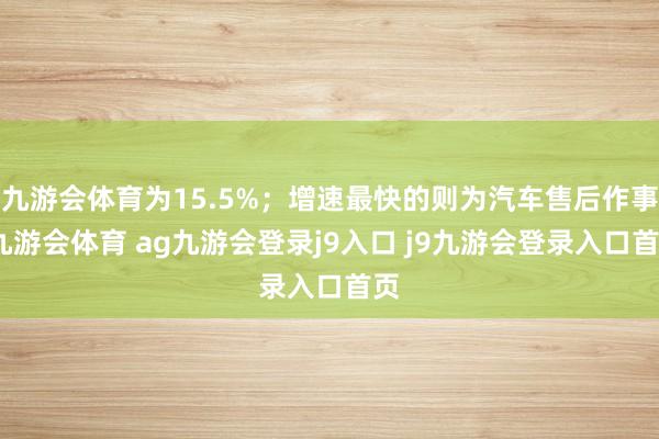 九游會(huì)體育為15.5%；增速最快的則為汽車售后作事-九游會(huì)體育 ag九游會(huì)登錄j9入口 j9九游會(huì)登錄入口首頁