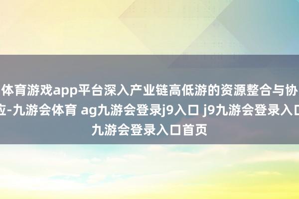 體育游戲app平臺深入產(chǎn)業(yè)鏈高低游的資源整合與協(xié)同效應(yīng)-九游會體育 ag九游會登錄j9入口 j9九游會登錄入口首頁
