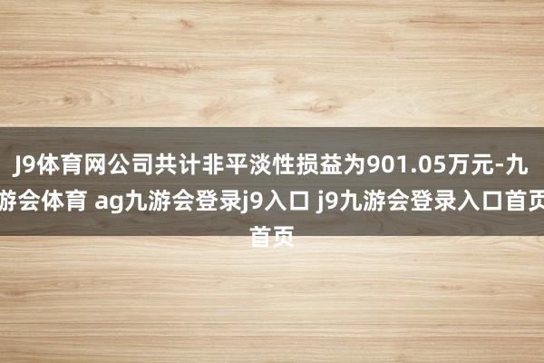J9體育網(wǎng)公司共計(jì)非平淡性損益為901.05萬(wàn)元-九游會(huì)體育 ag九游會(huì)登錄j9入口 j9九游會(huì)登錄入口首頁(yè)