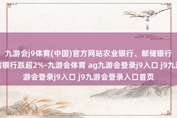 九游會j9體育(中國)官方網(wǎng)站農(nóng)業(yè)銀行、郵儲銀行、江陰銀行、中信銀行跌超2%-九游會體育 ag九游會登錄j9入口 j9九游會登錄入口首頁